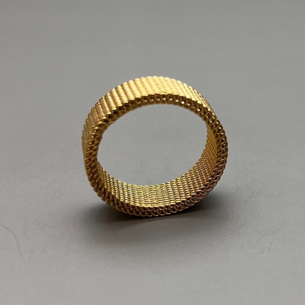 Y2K Vintage Gold Laced Ring 2000s Style Unisex Jewelry Brand New
